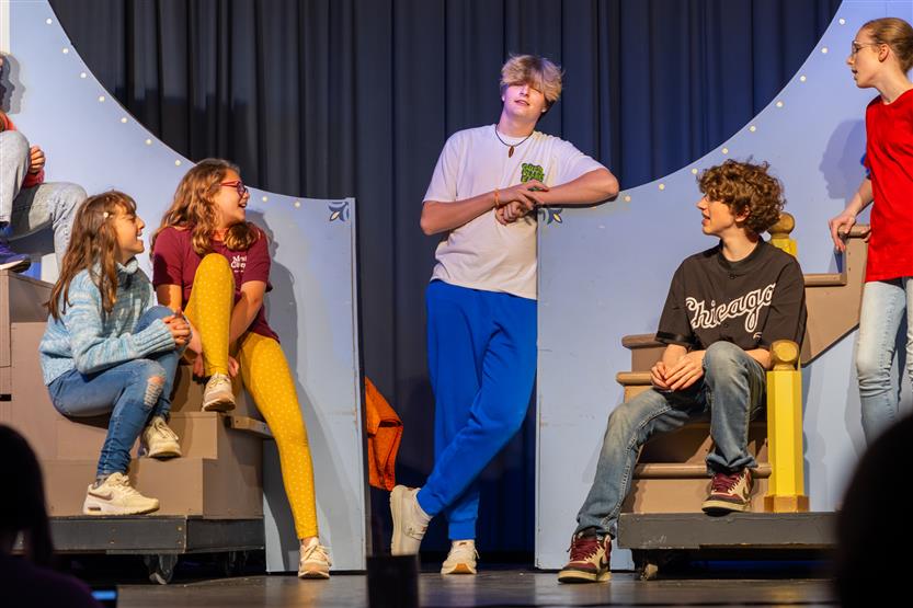 Students onstage